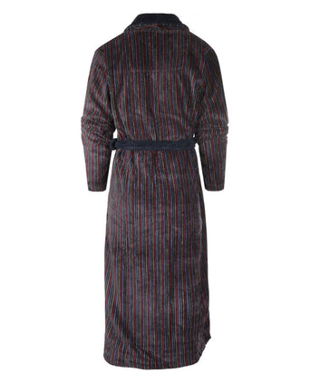 Dressing gown velour | blue