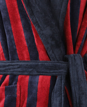Dressing gown velour | blue