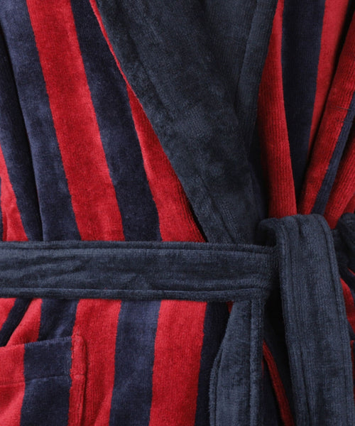 Dressing gown velour | blue