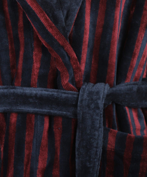 Dressing gown velour | blue