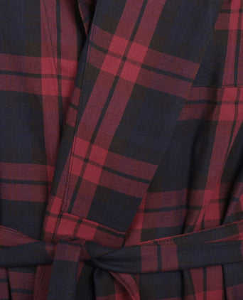 Dressing Gown Cotton and Wool | Bordeaux Red