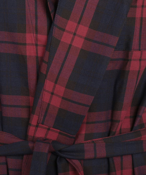 Dressing Gown Cotton and Wool | Bordeaux Red