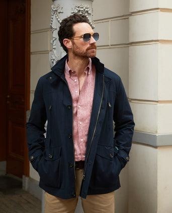 Renfield Mid-length Coat | Navy Blue