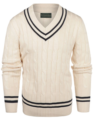 Cricket Pullover v-neck | White Cricket Pullover v-neck | White