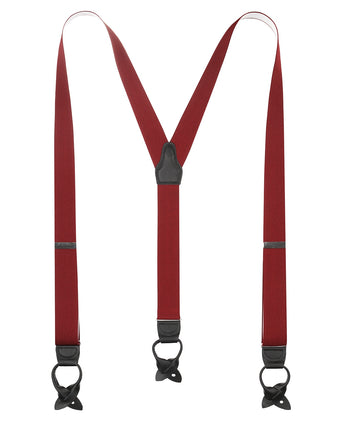 Braces with cuffs | Bordeaux Red