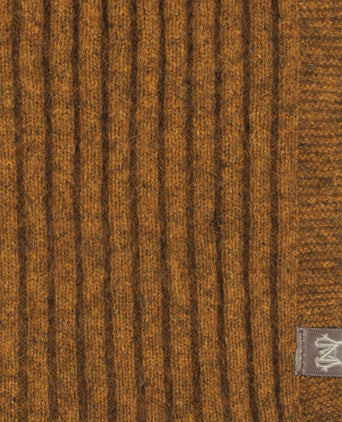 Rib scarf merino wool mix 165X16 | Brown