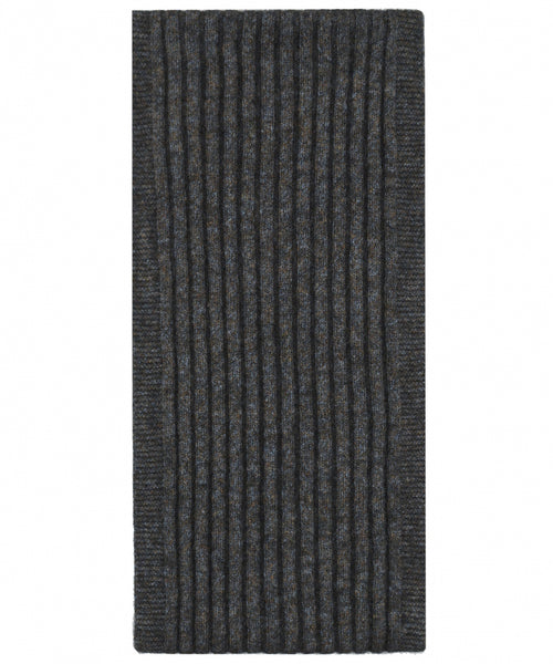 Rib scarf merino wool mix 165X16 | Brown