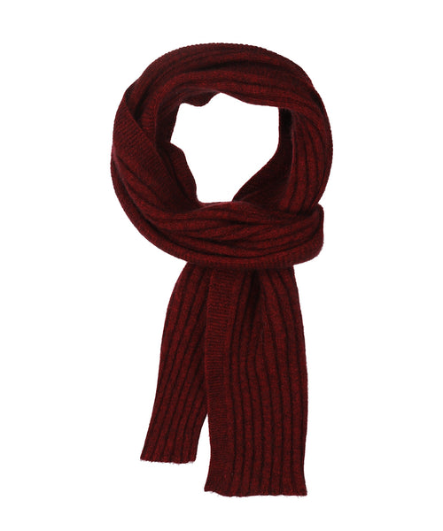 Rib scarf merino wool mix 165X16 | Red