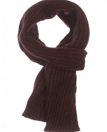 Rib Scarf Merino Wool Mix 165X16 | Bordeaux Red