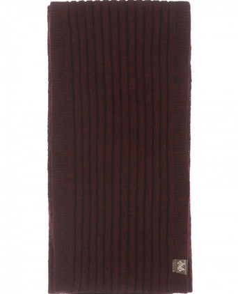 Rib Scarf Merino Wool Mix 165X16 | Bordeaux Red