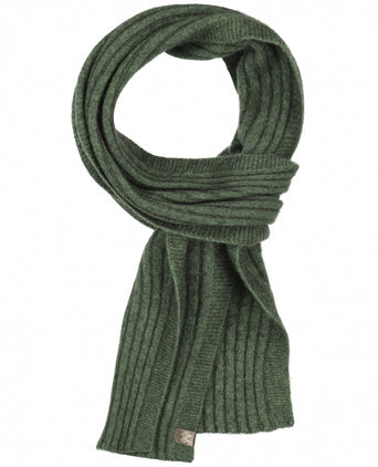 Rib scarf merino wool mix 165X16 | Green
