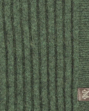 Rib scarf merino wool mix 165X16 | Green