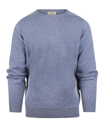 William Lockie Round Neck Lambswool *Sale* | Blue Lovat