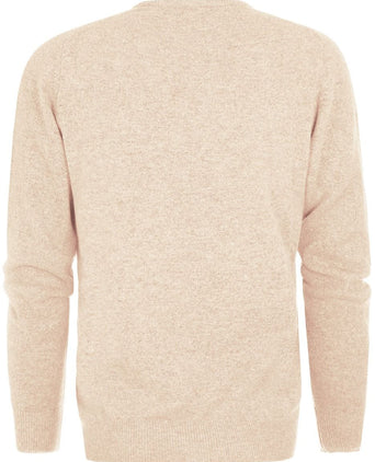 William Lockie Round Neck Lambswool *Sale* | Beige
