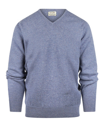 Pullover v-neck lambswool *Sale* | Blue Lovat