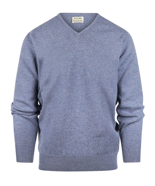 Pullover v-hals lamswol *Sale* | Blue Lovat
