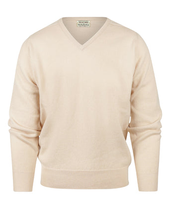Pullover v-neck lambswool *Sale* | Beige