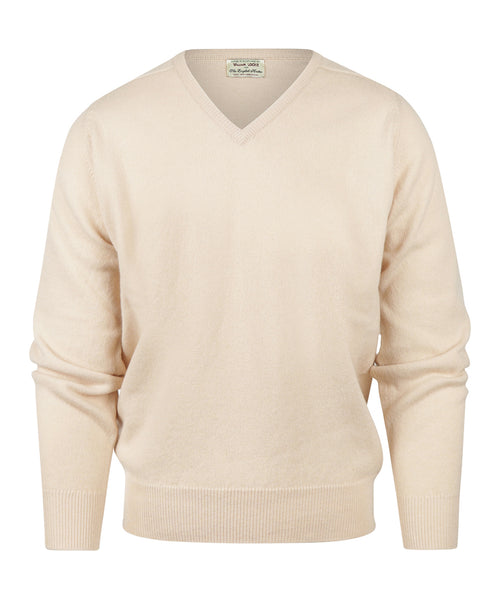 Pullover v-neck lambswool *Sale* | Beige