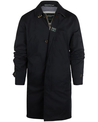 Stirling Long Coat | Navy Blue
