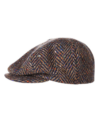 Tweed Ballon Cap | Blauw