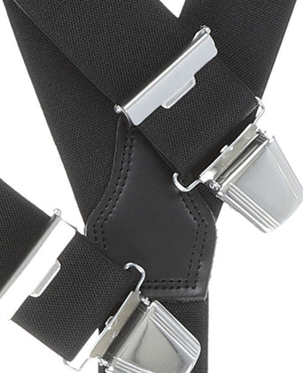 Elastic suspenders with clips | Black
