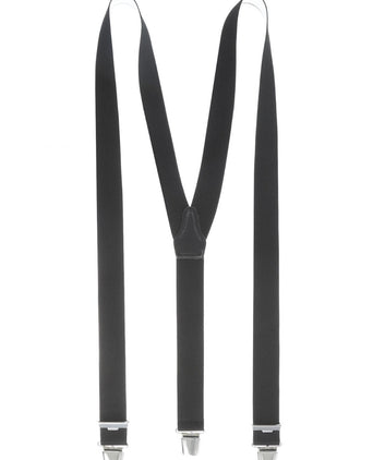Elastic suspenders with clips | Black