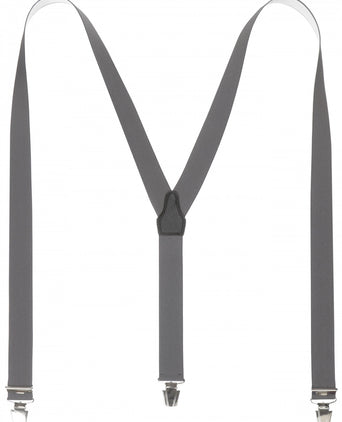 Elastic suspenders with clips | Grey