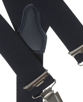 Elastic Braces with Clips | Navy Blue