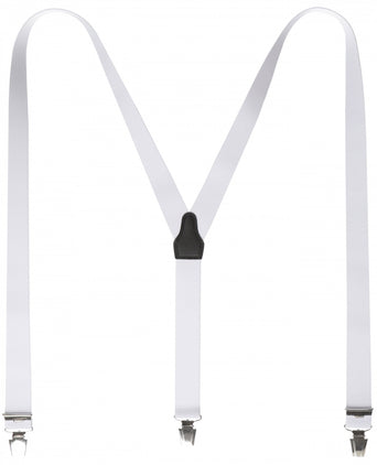 Elastic Braces with Clips | White