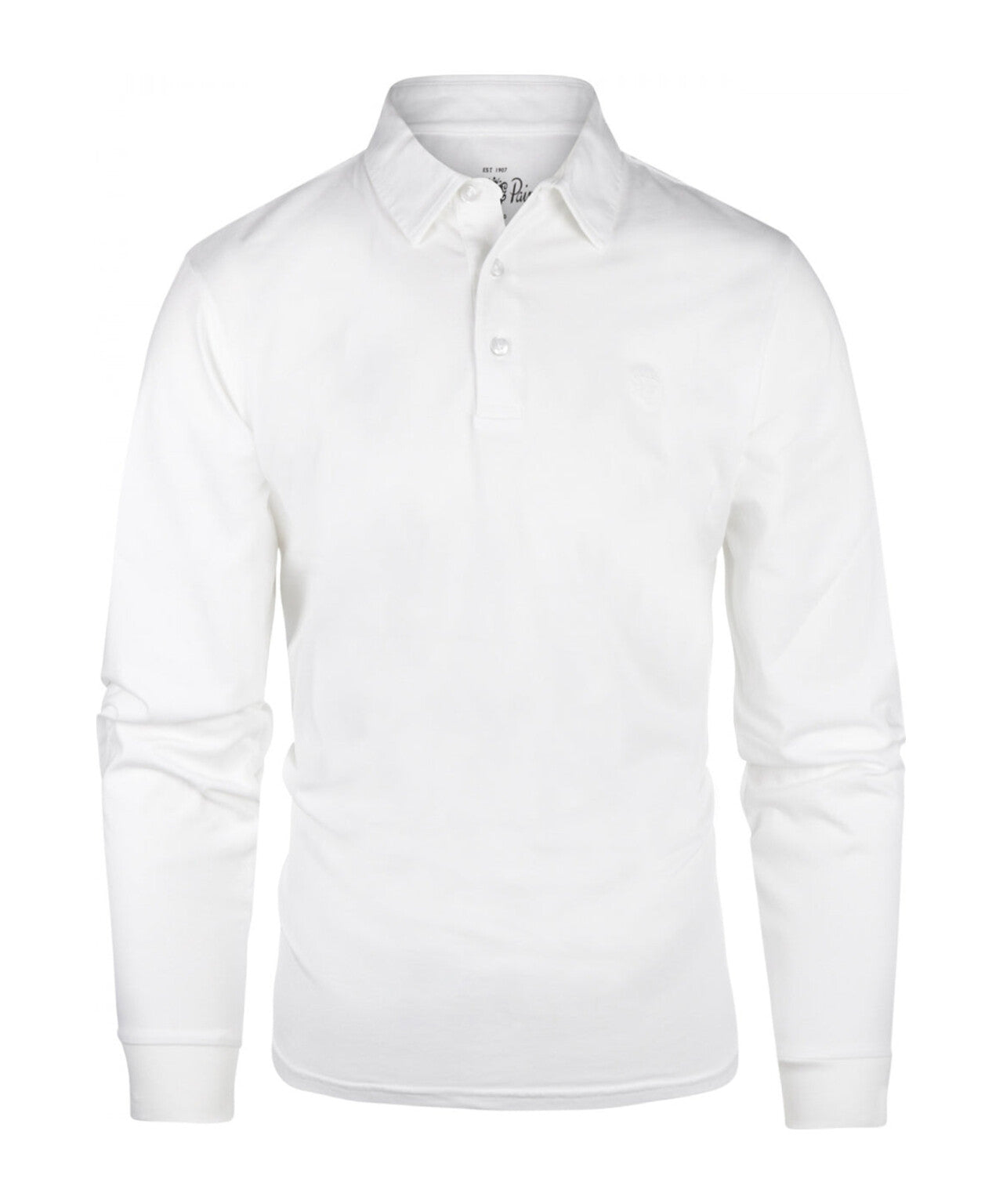 Polo Long Sleeve White The English Hatter