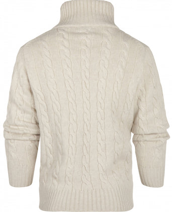 Pullover polo cashmere merino wool | Beige