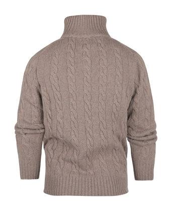 Pullover polo cashmere merino wool | Brown