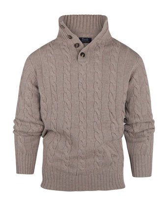 Pullover polo cashmere merino wool | Brown