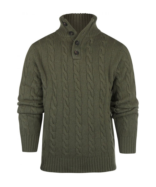 Sweater polo cashmere merino wool | Green