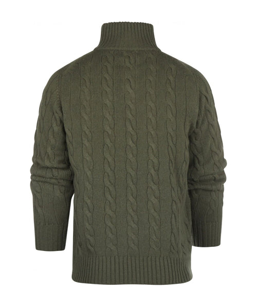 Sweater polo cashmere merino wool | Green