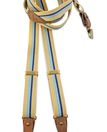 Bow tie/suspender combination with clips and tabs | Brown