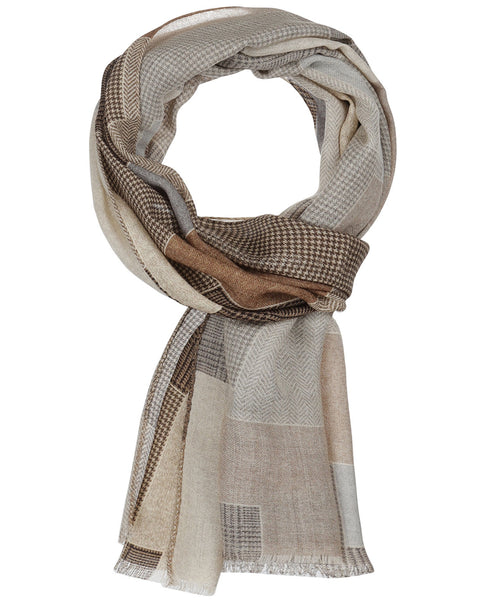 Scarf Patchwork Wool | Brown