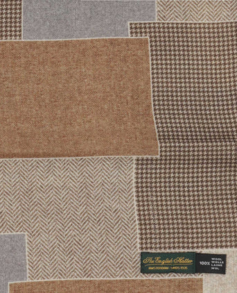 Scarf Patchwork Wool | Brown