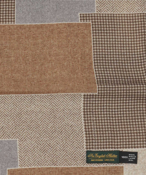 Scarf Patchwork Wool | Brown