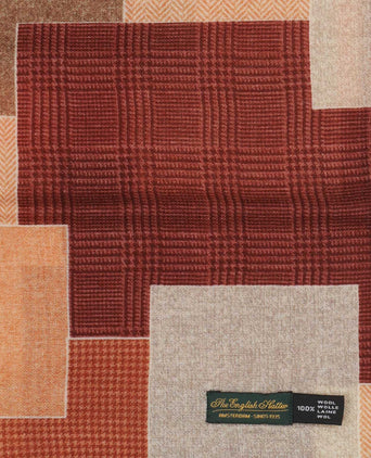 Scarf Patchwork Wool | Brown