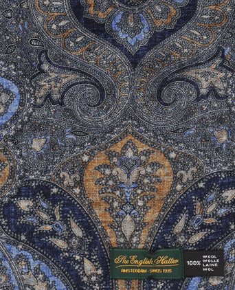 Thin wool scarf | Blue