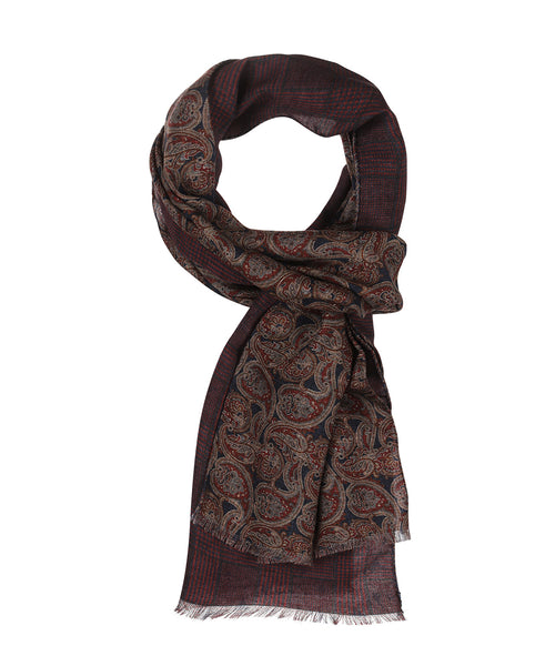 Thin wool scarf | Blue