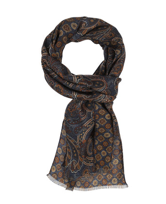 Thin wool scarf | Blue