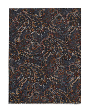 Thin wool scarf | Blue