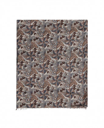 Thin wool scarf | Brown