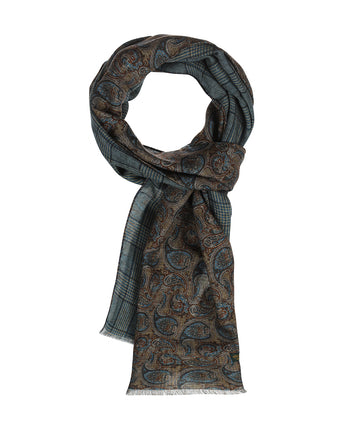 Thin wool scarf | Brown
