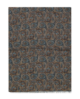 Thin wool scarf | Brown