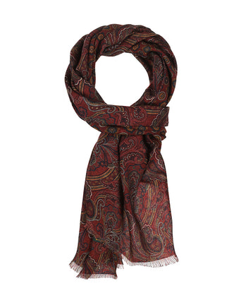 Thin wool scarf | Red