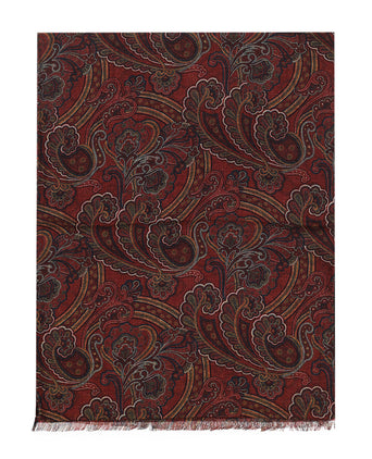 Thin wool scarf | Red