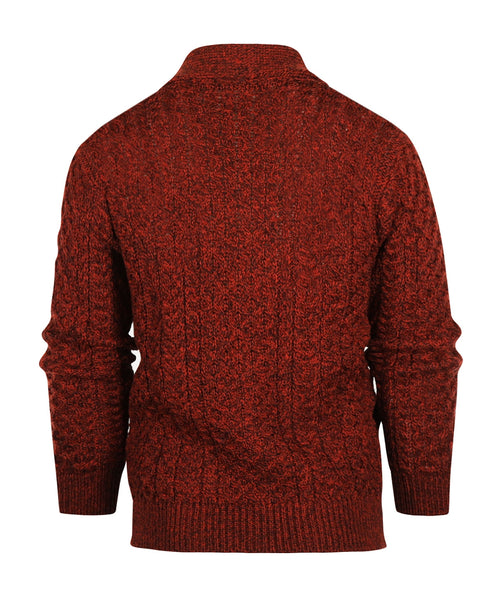 Knot Cable Cardigan from Ireland | Bordeaux Red
